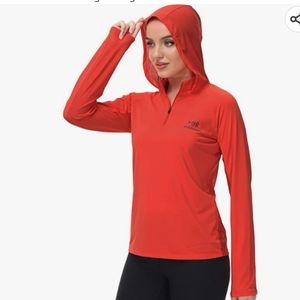 UPF 50+ Mesh Performance Hoodie Long Sleeve Fishing Hiking Shirt Women's MEDIUM